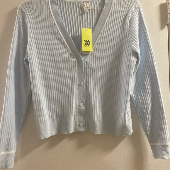 All in Motion Light Blue Ribbed Cardigan - Picture 1 of 5